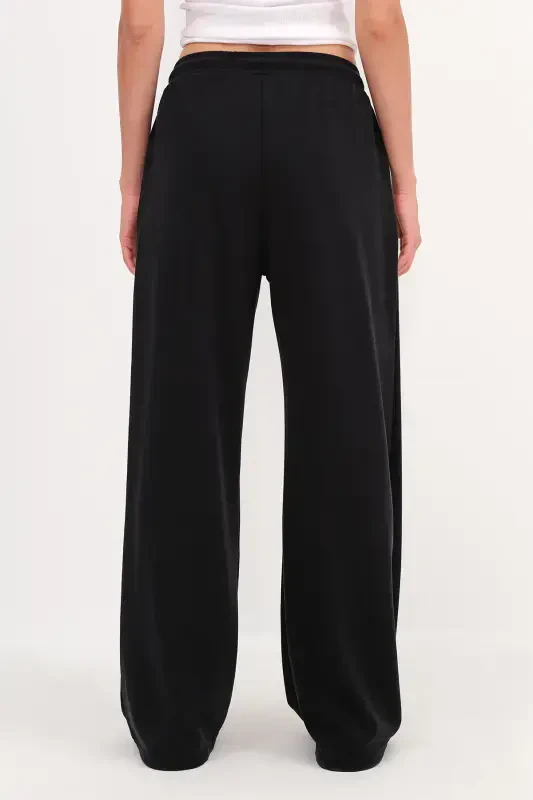 Beli rezinkali modal sport kostyumi Eshf11053-m8-Qora - 6