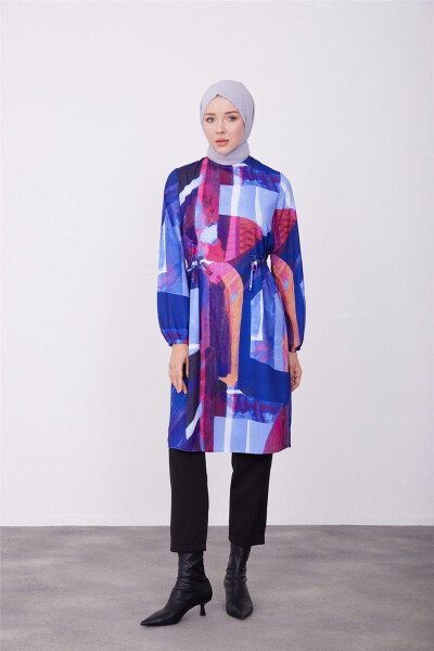 Beli Tünelli Ayarlanabilen Tunik 23k4723 Morcivert-MOR - ARMINE (1)