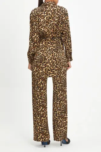 Beliga bog'langan leopard naqshli elkama aksessuarli, tuya rangi 40397 - SERPİL (1)