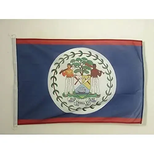 Belize NAUTICAL Flag 18'' x 12'' - Belizean flags 30 x 45 cm. - Banner 12x18 in for boat - AZ FLAG - AZ FLAG (1)