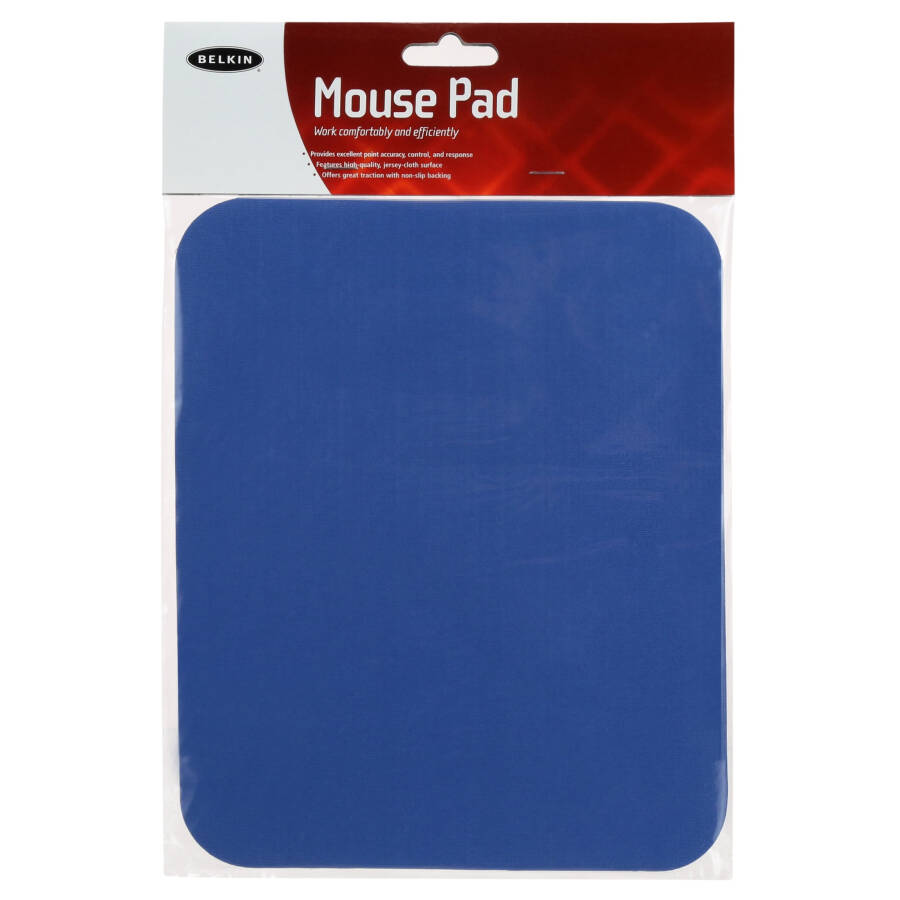 Belkin Non-Slip Neoprene Mouse Pad, Compatible with Wired and Wireless Mouse, Blue (1-Pack) - 1