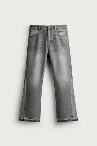 BELL-BOTTOM JEANS-Gray 