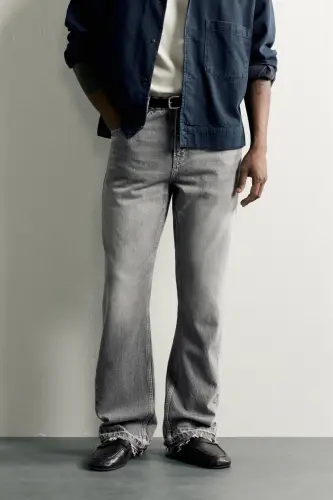 BELL-BOTTOM JEANS-Gray - ZARA (1)