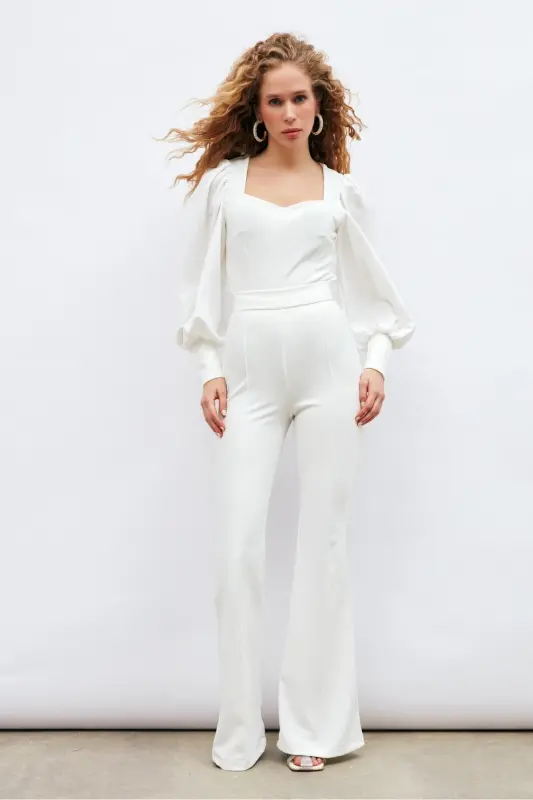 Bell Bottom Pants - Ecru-ECRU - 4