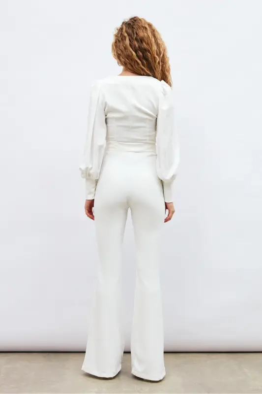 Bell Bottom Pants - Ecru-ECRU - 8