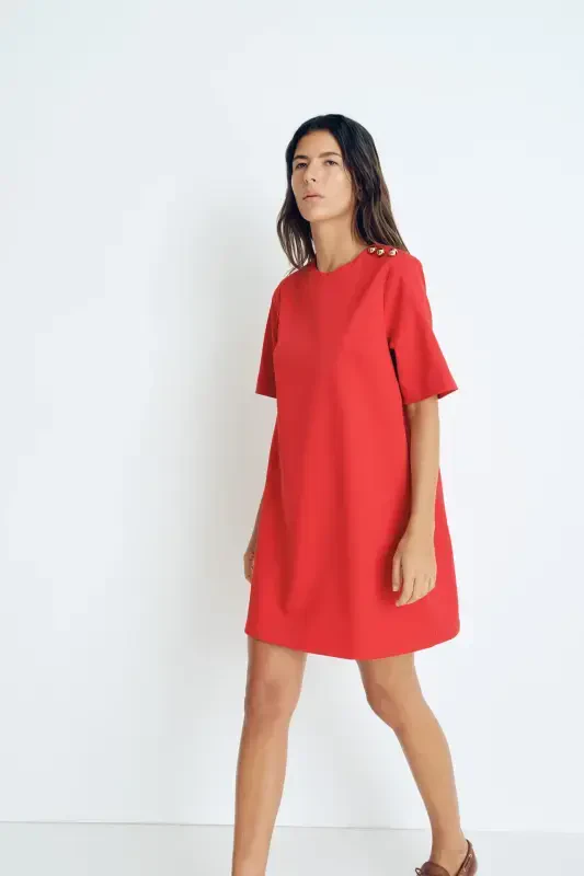 Bell Dress-Red - 2