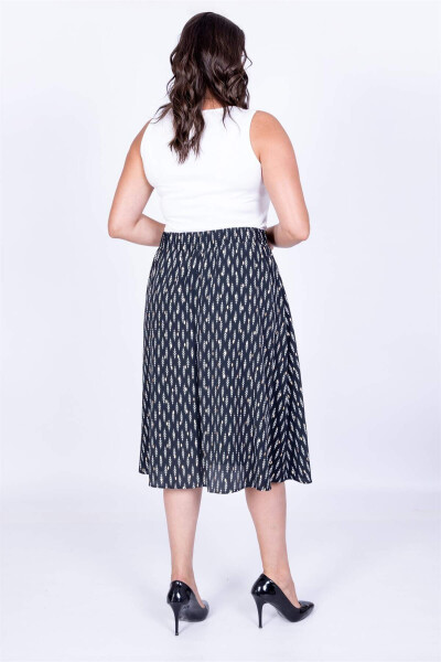 Bell Skirt with Elastic Back Waistband - 3