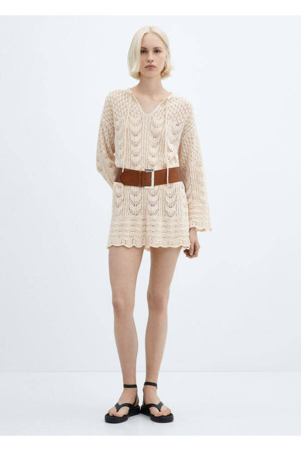 Bell sleeve crochet dress - 2