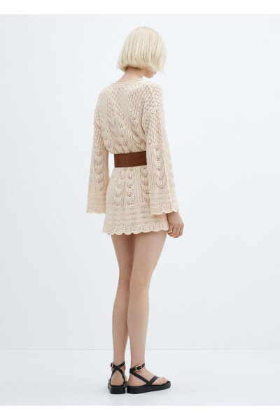 Bell sleeve crochet dress - 4