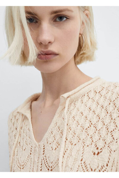 Bell sleeve crochet dress - 5