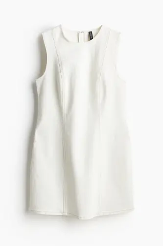 Bell-sleeved gabardine dress - 1