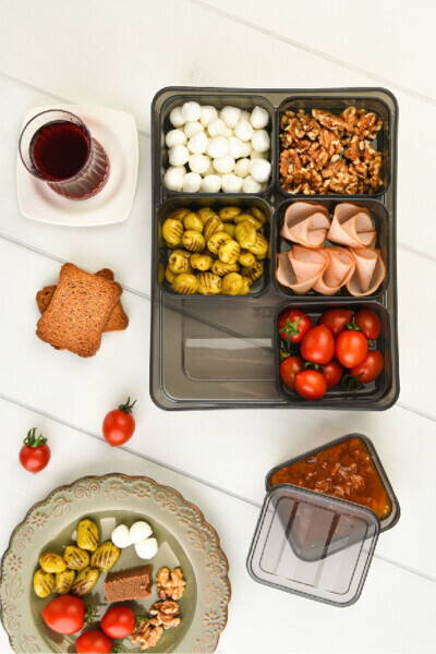 Bella Breakfast Set with Lid and Compartments Anthracite - VIENEV (1)