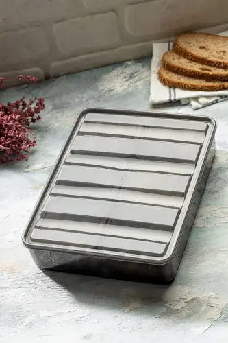 Bella Breakfast Set with Lid and Compartments Anthracite - 1