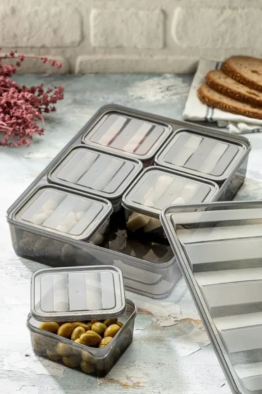 Bella Breakfast Set with Lid and Compartments Anthracite - 5