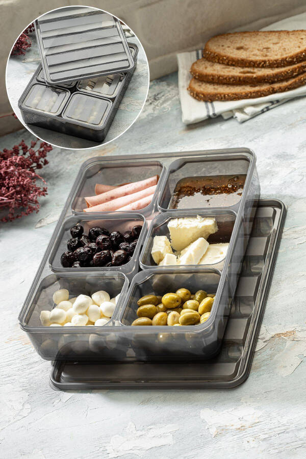 Bella Breakfast Set with Lid and Compartments Anthracite - 9