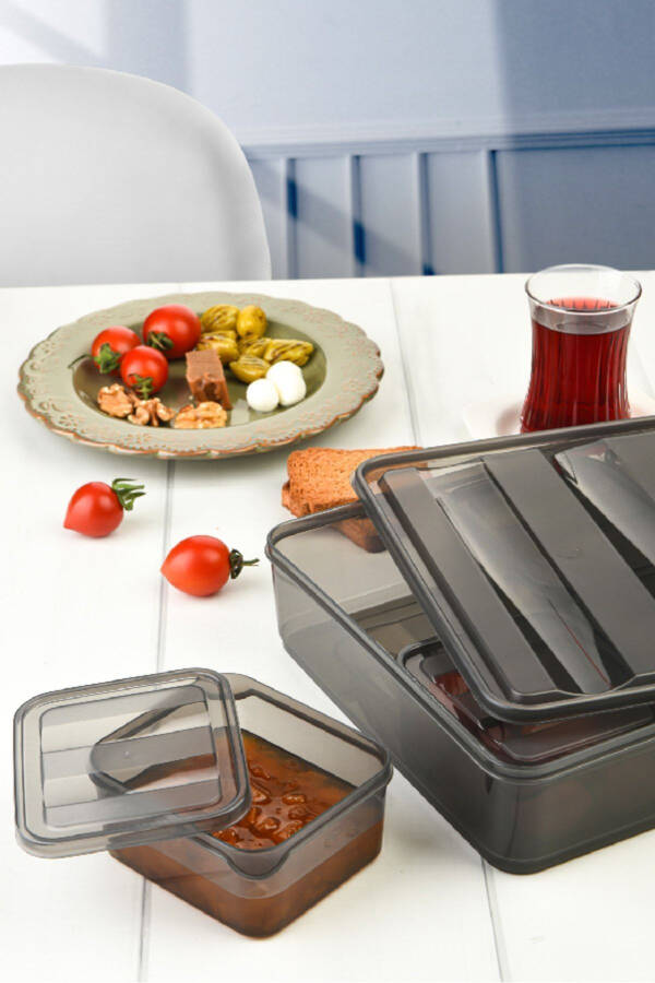 Bella Breakfast Set with Lid and Compartments Anthracite - 14