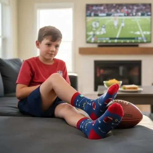 Belloxis Boys Socks - Football, Basketball & Baseball Gifts for Boys 8-12 - 3