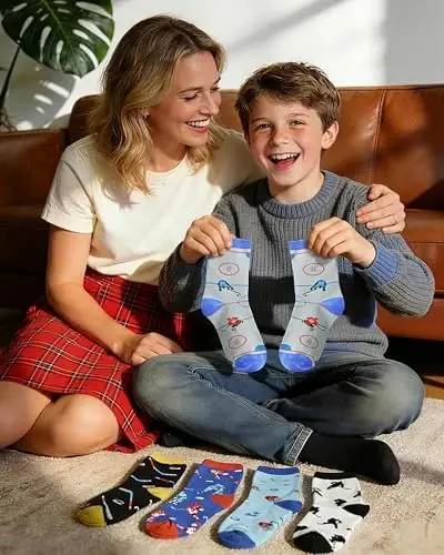 Belloxis Boys Socks - Futbol, Basketbol va Beysbol, 8-12 yoshdagi bolalar uchun sovg'alar - BELLOXIS (1)