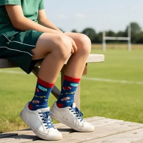 Belloxis Boys Socks - O'g'il bolalar uchun futbol, basketbol va beysbol sovg'alari 8-12 - 4