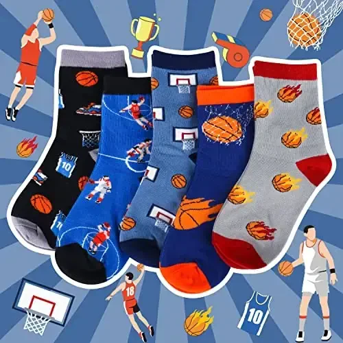 Belloxis Boys Socks - O'g'il bolalar uchun futbol, basketbol va beysbol sovg'alari 8-12 - 2