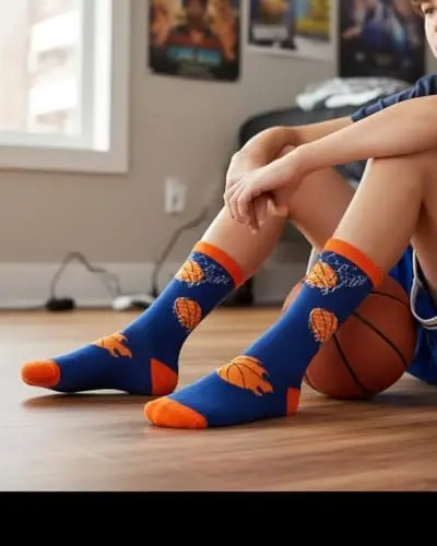 Belloxis Boys Socks - O'g'il bolalar uchun futbol, basketbol va beysbol sovg'alari 8-12 - 3