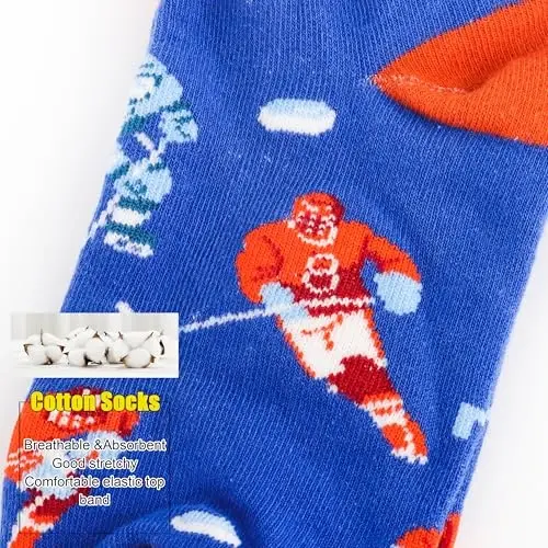 Belloxis Boys Socks - Football, Basketball & Baseball Gifts for Boys 8-12 - 3