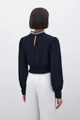 Belt Detailed Pocketed Trousers - Ecru-ECRU - 8