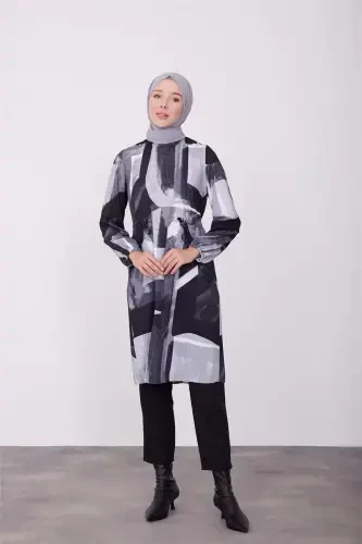 Belt Tunneled Adjustable Tunic 23k4723 Black-Black - ARMINE (1)