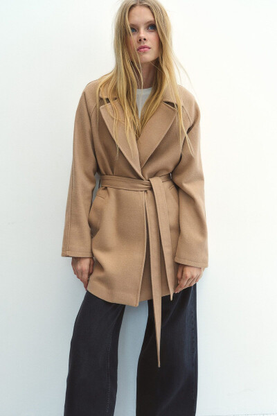 Belted and felt coat - 2