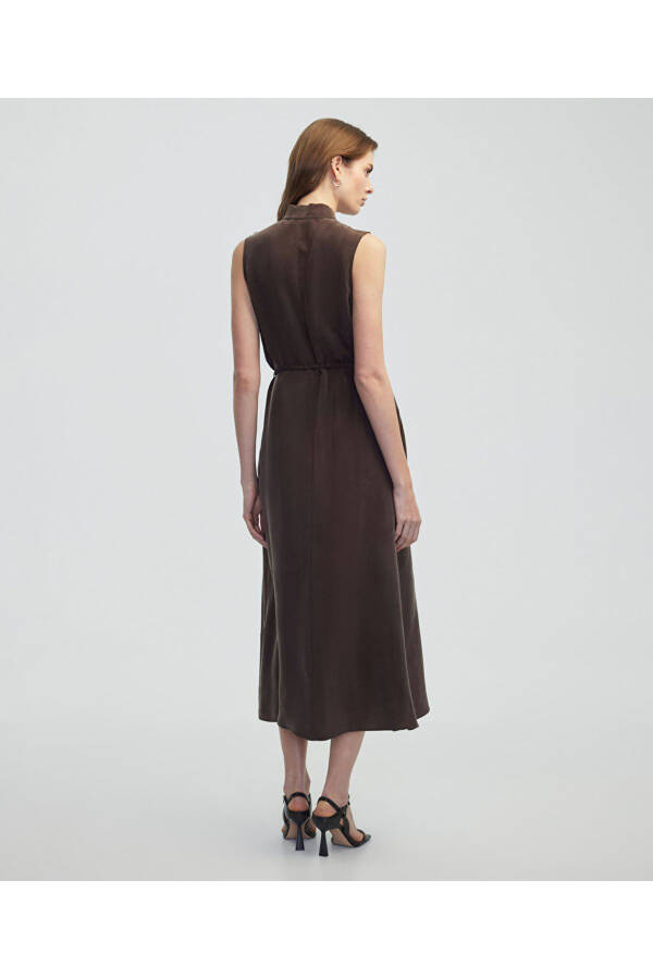 Belted cupro dress - 3