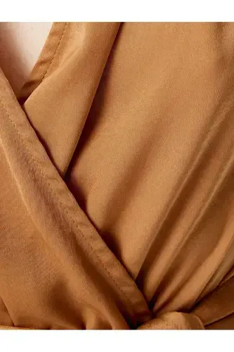 Belted Double Strap Crossover Sleeveless Jumpsuit - 6