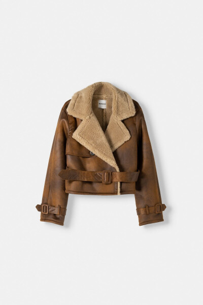 Belted Faux Fur Jacket - 2