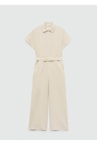 Belted Long Jumpsuit - 3