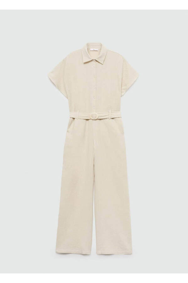 Belted Long Jumpsuit - 3