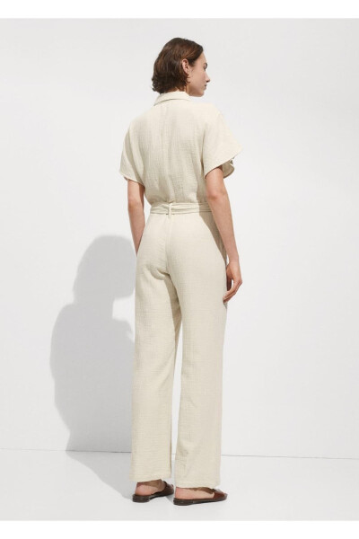 Belted Long Jumpsuit - 4