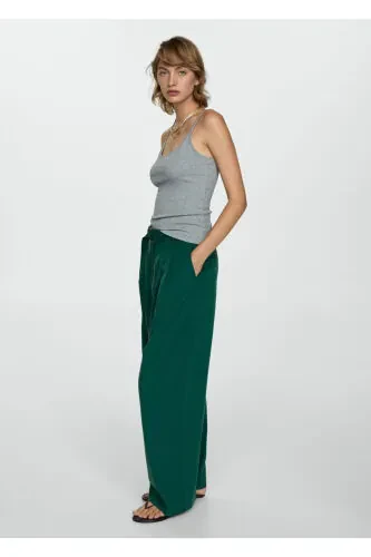 Belted lyocell pants - MANGO