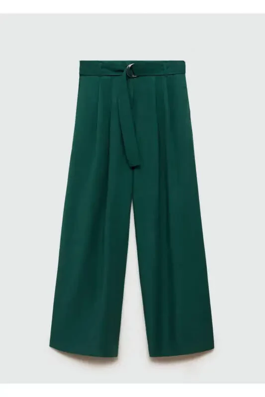 Belted lyocell pants - 4