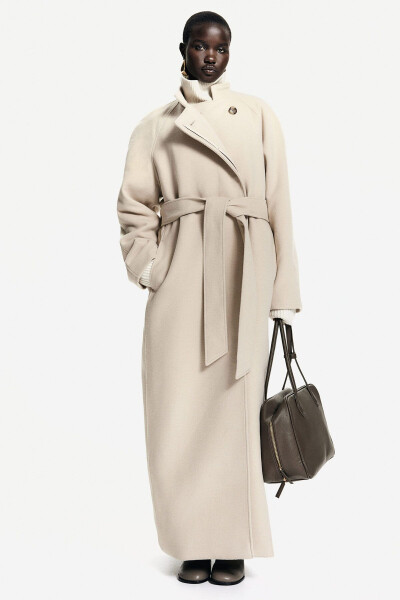 Belted maxi coat - 1