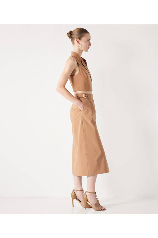 Belted midi skirt - 3