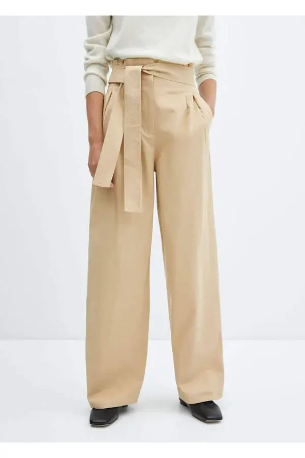 Belted Paperbag Pants - 1