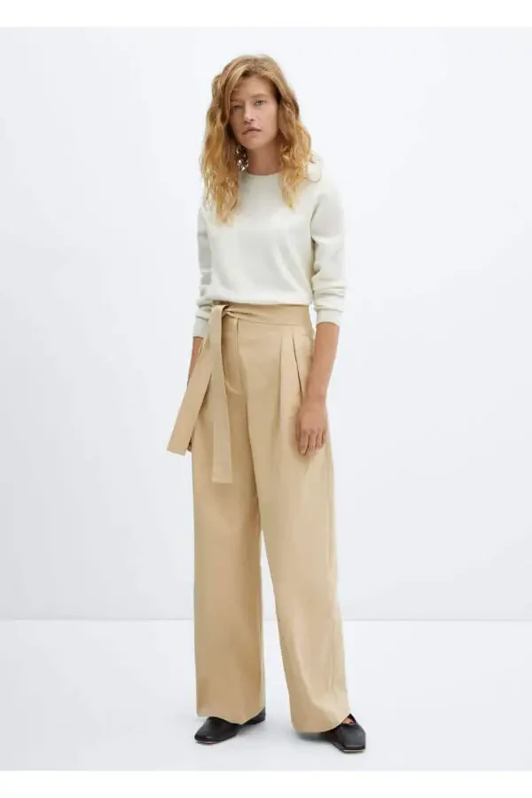 Belted Paperbag Pants - 2