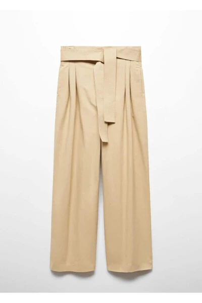 Belted Paperbag Pants - 3