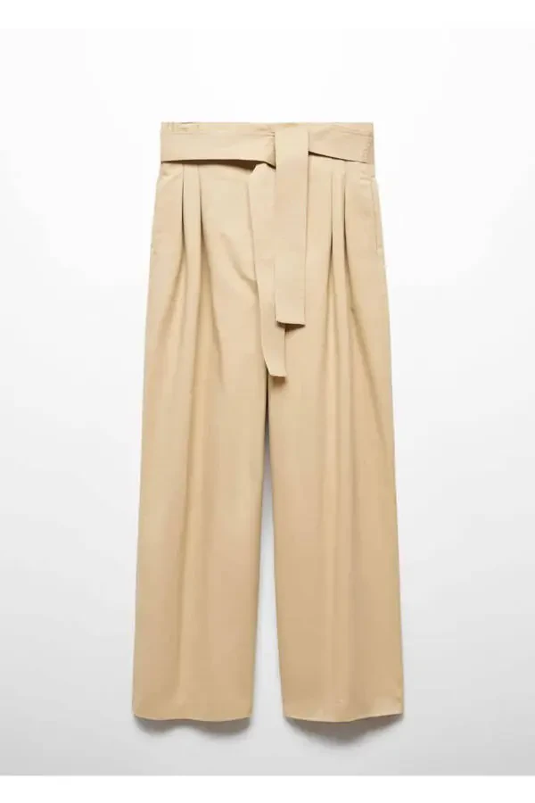 Belted Paperbag Pants - 3
