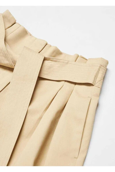 Belted Paperbag Pants - 5