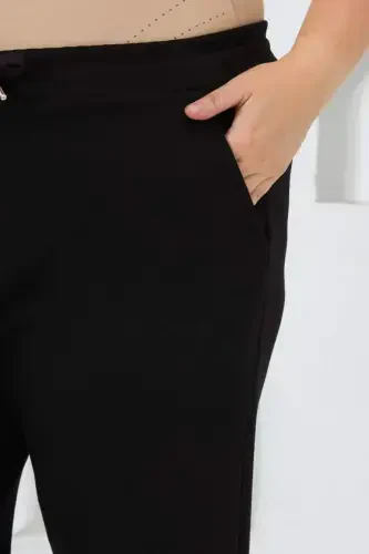 Belted Plus Size Tracksuit Black - 5