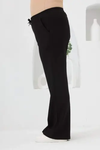 Belted Plus Size Tracksuit Black - BÜYÜKBEDENIZ (1)