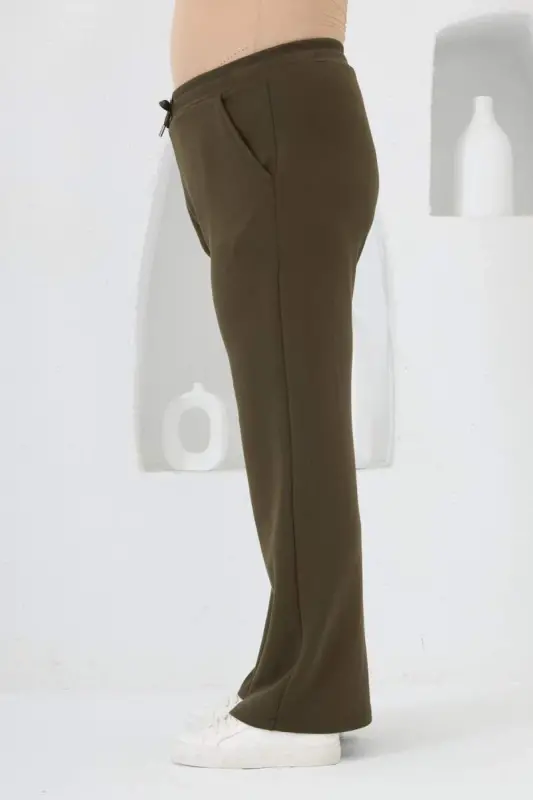 Belted Plus Size Tracksuit Khaki - 2
