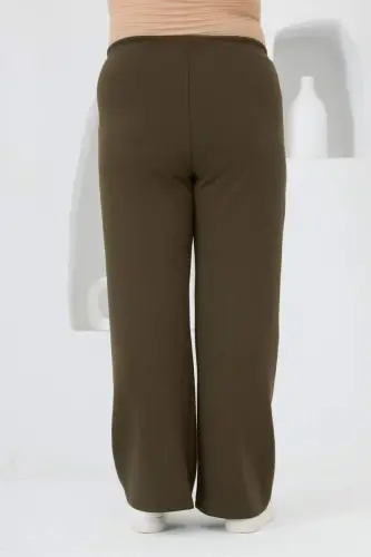 Belted Plus Size Tracksuit Khaki - 3