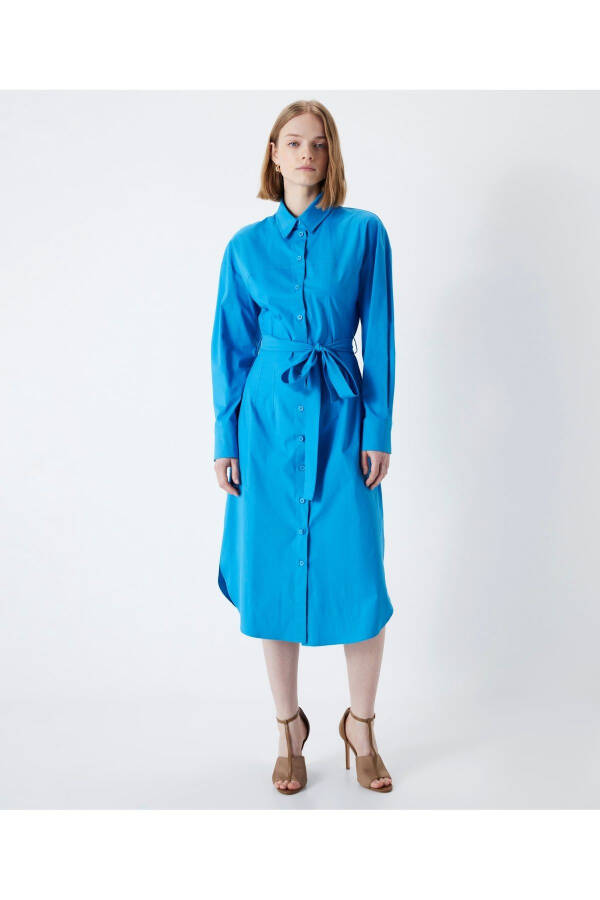 Belted Shirt Dress - 4