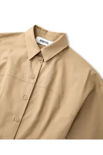 Belted shirt dress - 4